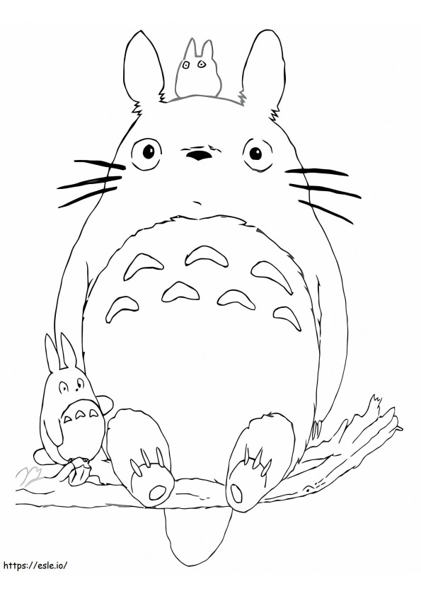 Suloinen Totoro 1 värityskuva