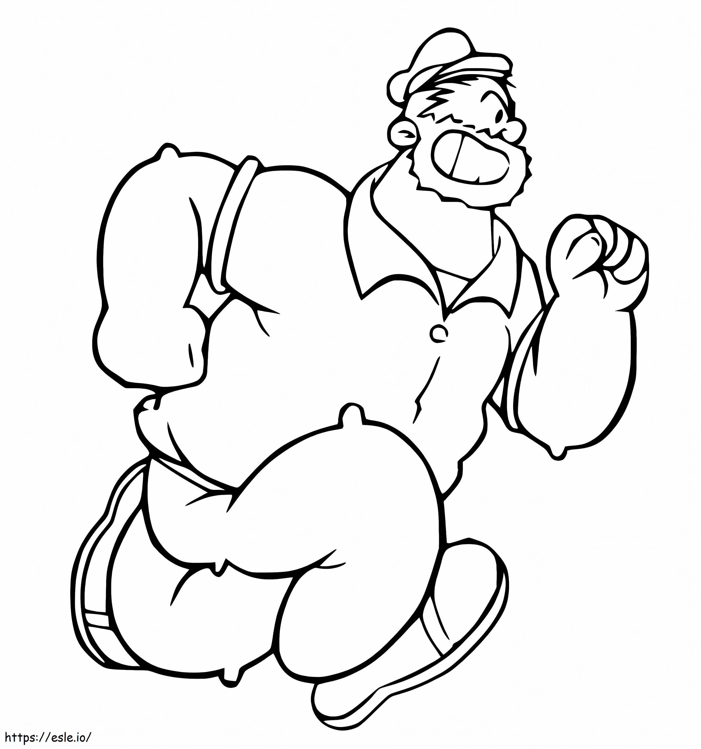 Bluto Running coloring page