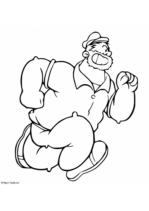 Bluto Running coloring page