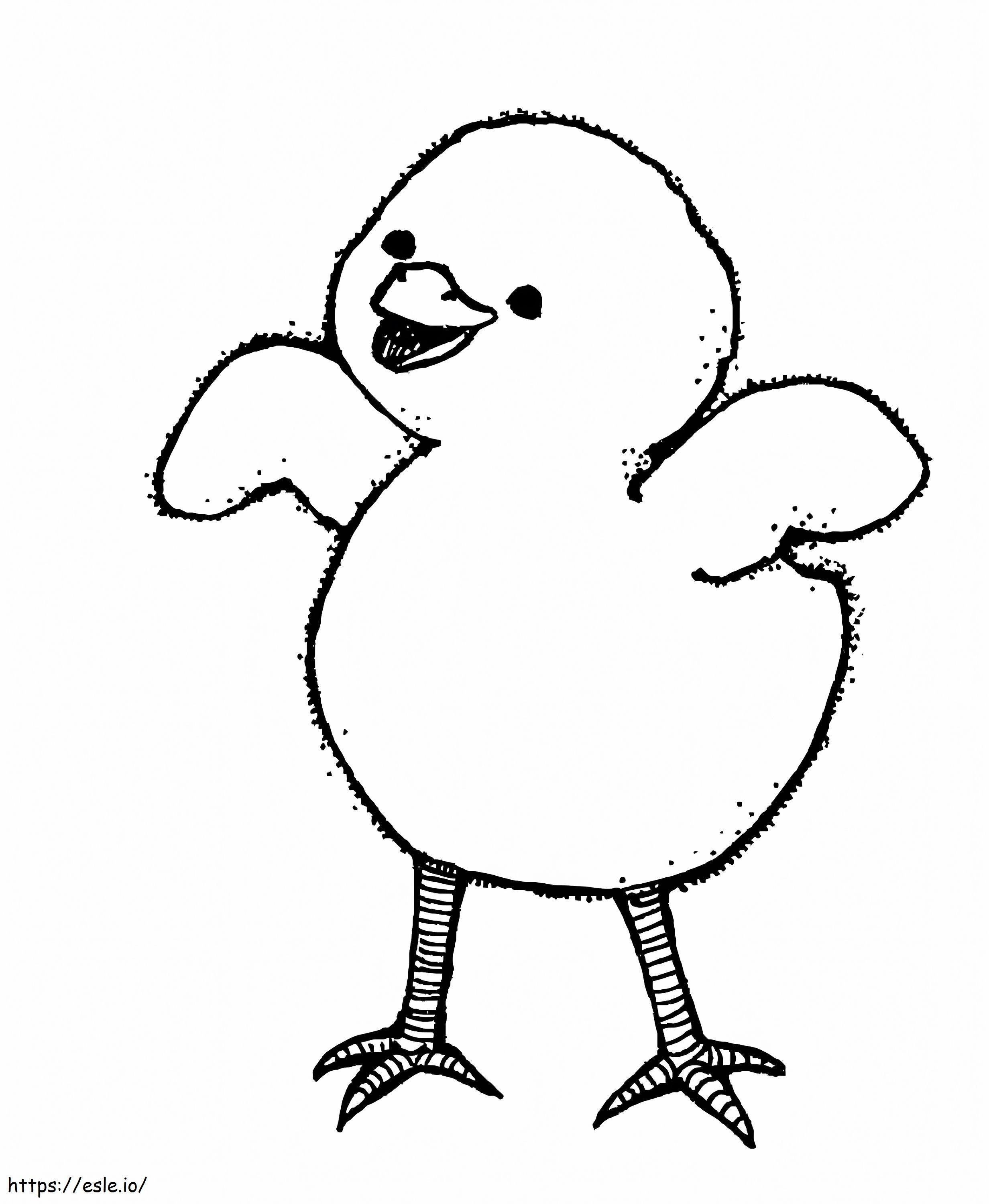 Chick piirustus värityskuva