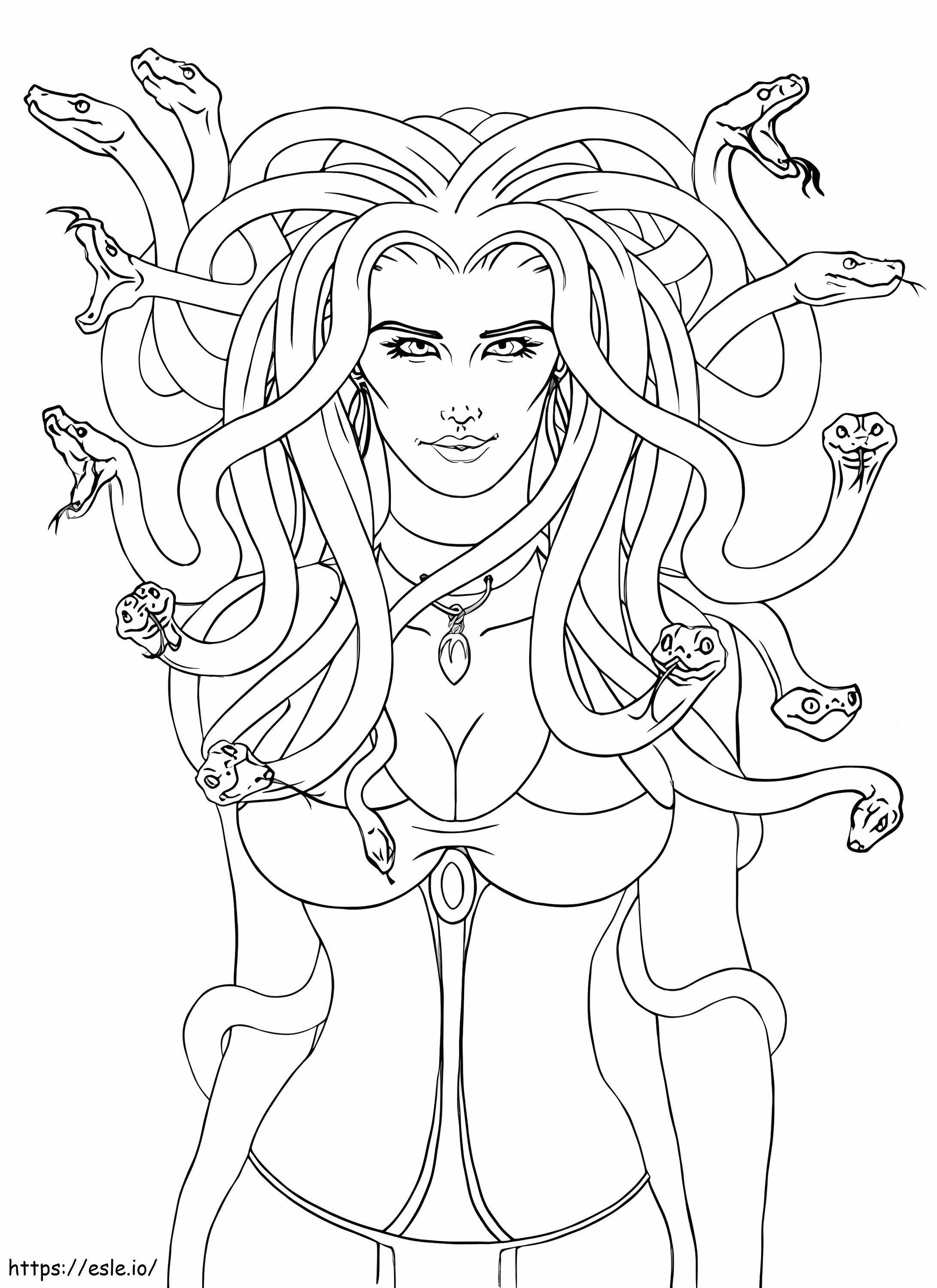 Wonderful Medusa coloring page