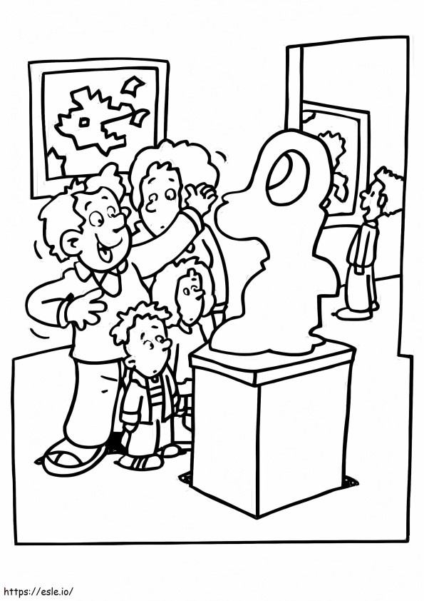 Visit Museum coloring page
