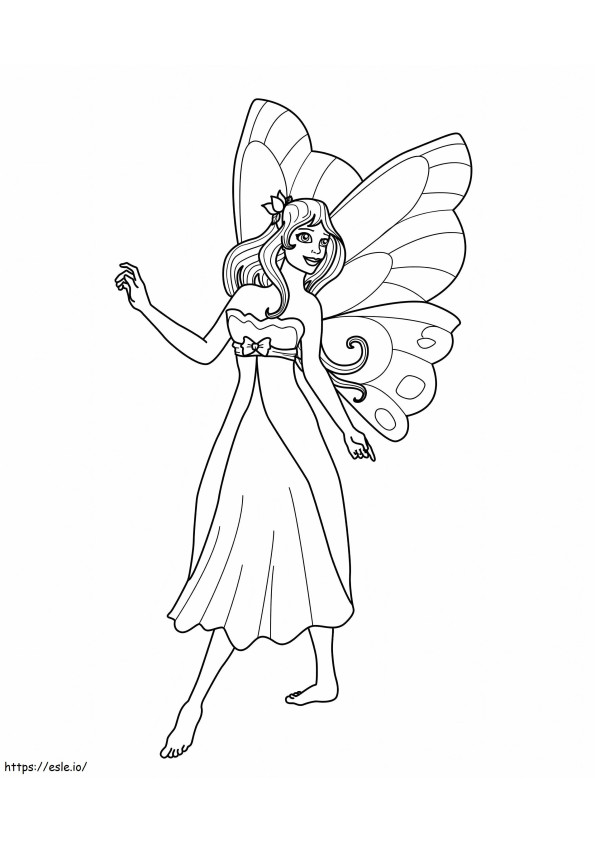 Walking Fairy coloring page