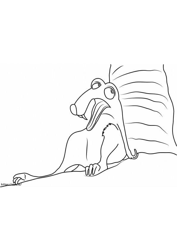 Scrat Is Tired coloring page