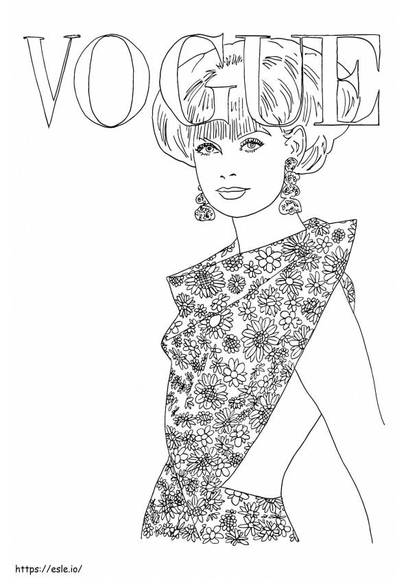 Magazine Cover Girl 3 coloring page