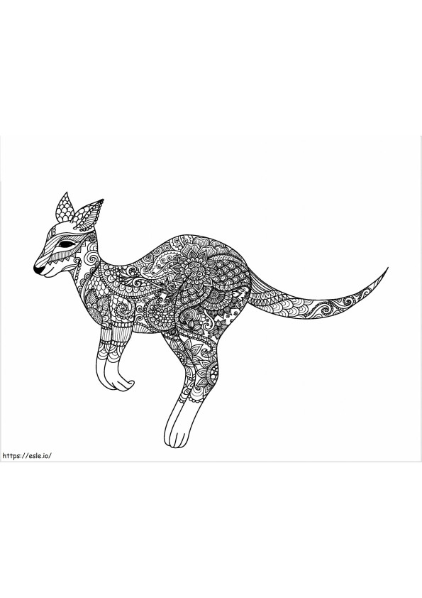 Adult Kangaroo coloring page