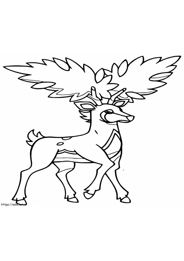 Coloriage Forme d'été Pokémon Sawsbuck à imprimer dessin