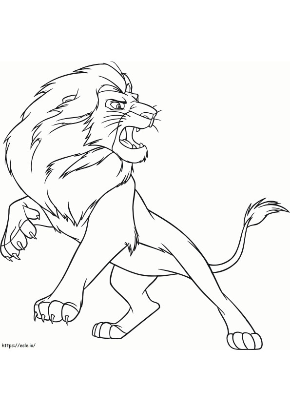 Leul Majestuos de colorat