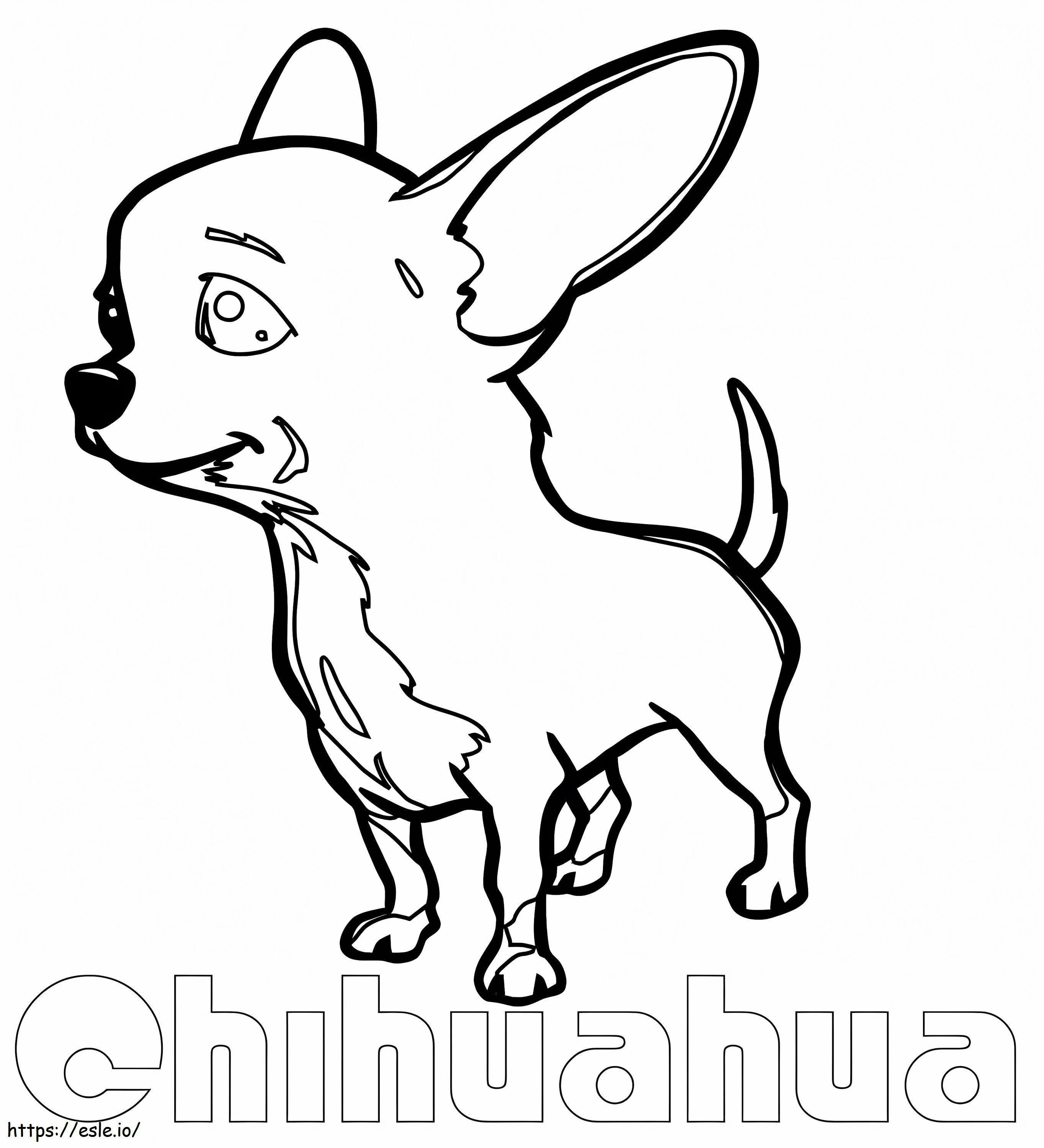 Coloriage Un chihuahua mignon à imprimer dessin