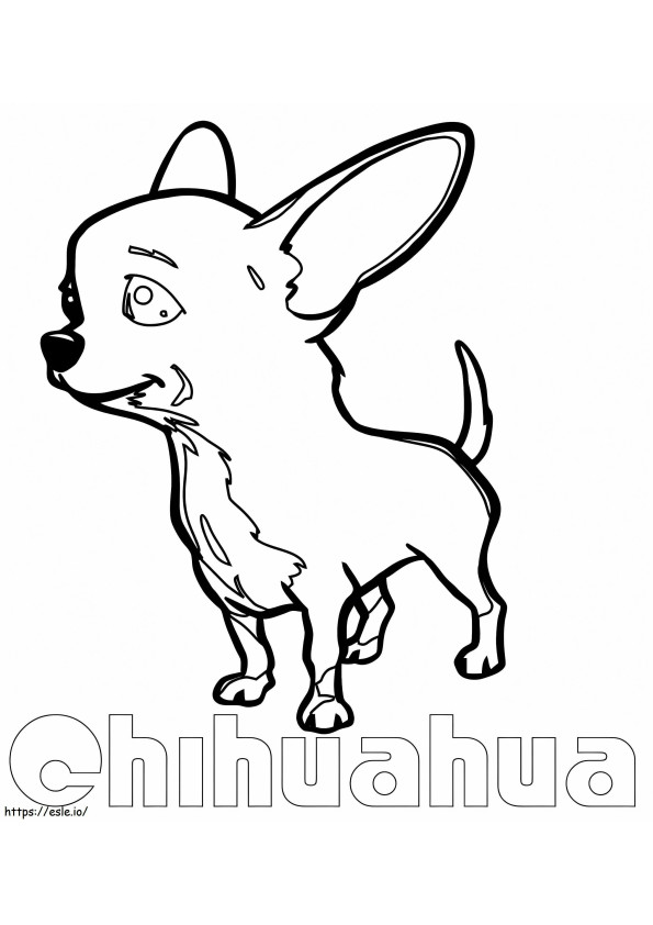 A Cute Chihuahua coloring page