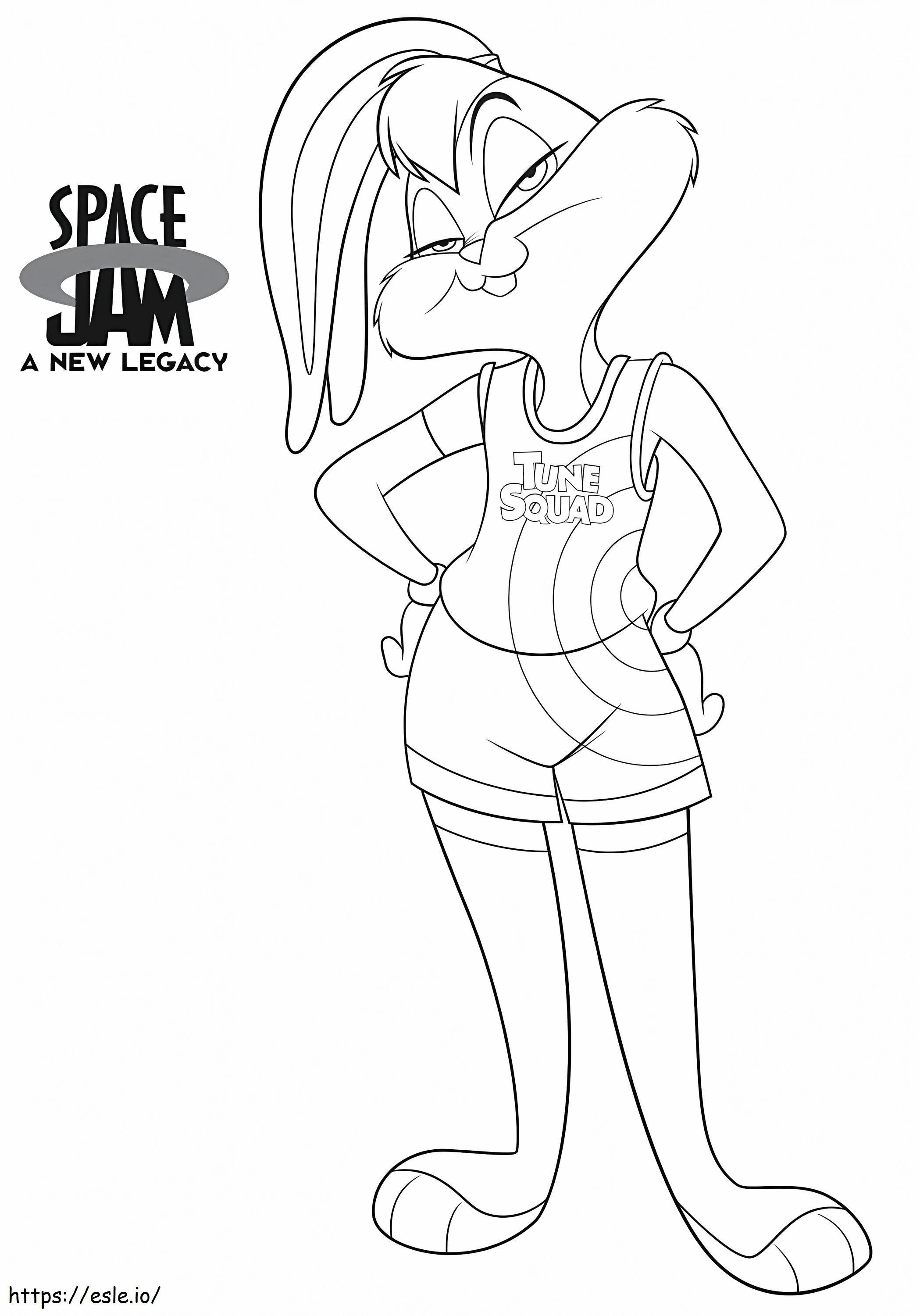 Space Jam 2 Lola Bunny kleurplaat kleurplaat