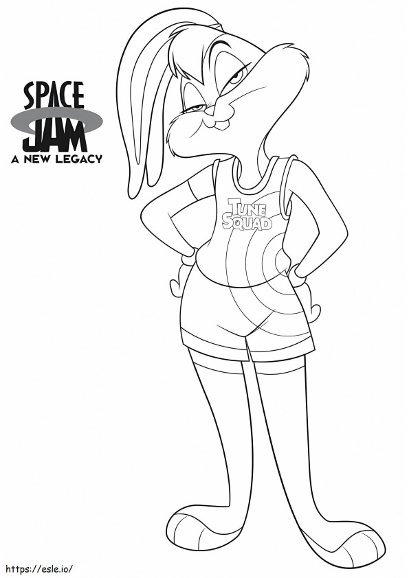 Space Jam 2 Lola Bunny kleurplaat