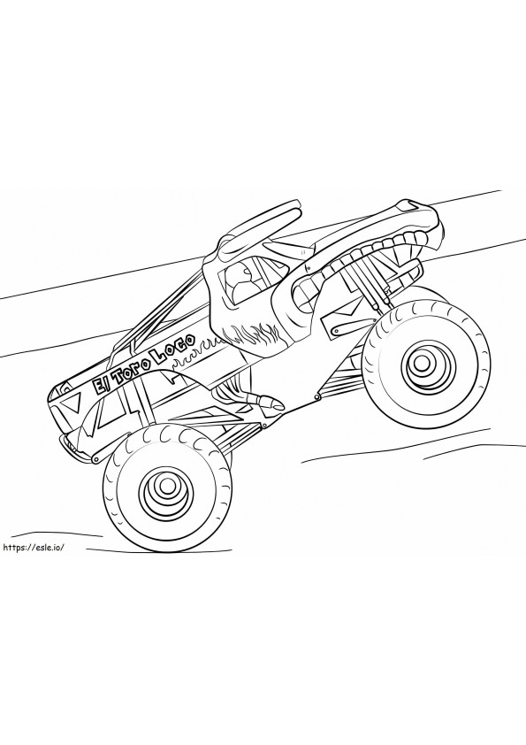 Crazy Bull Monster Truck coloring page