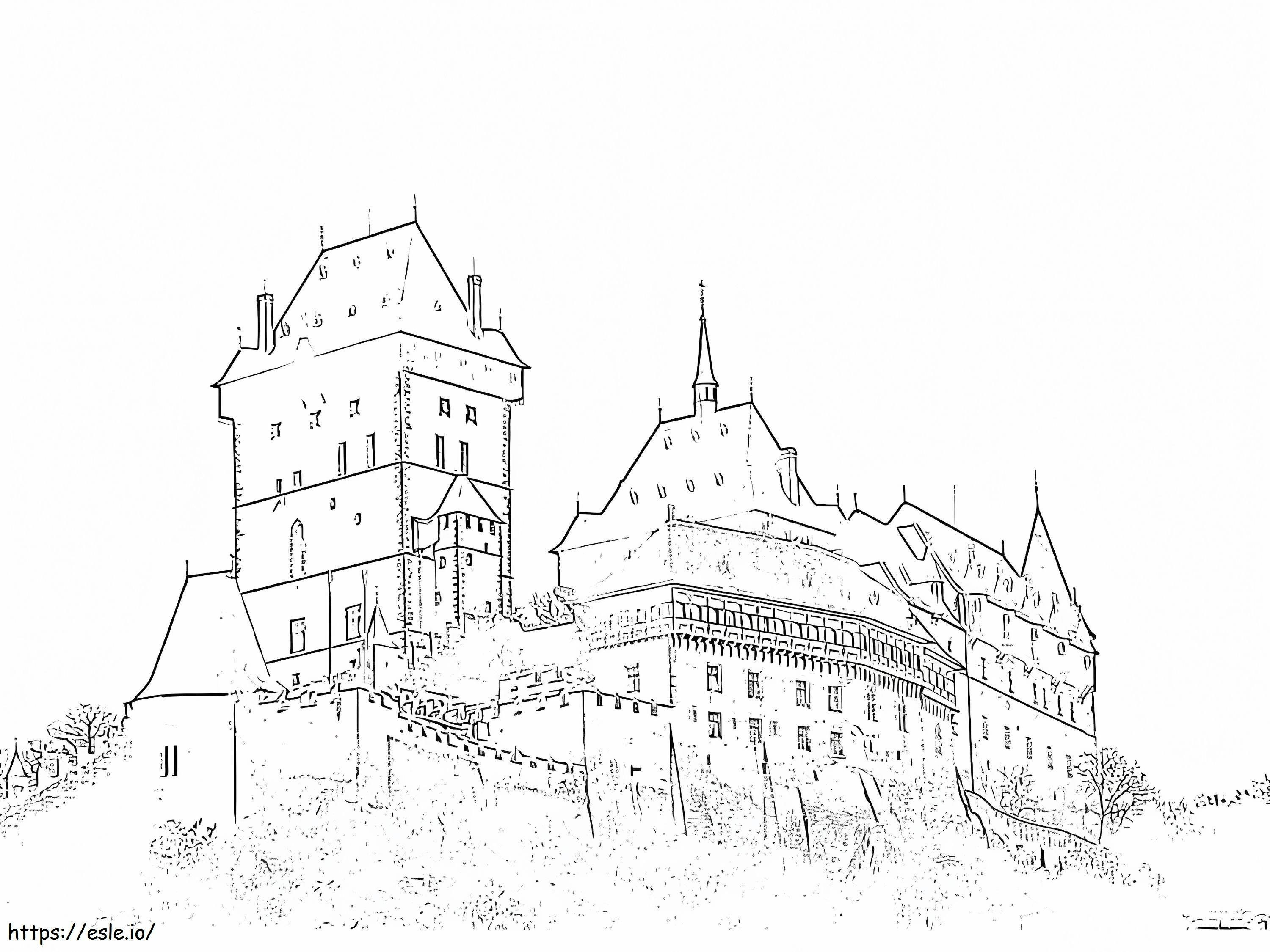 Castillo de Karlštejn para colorear