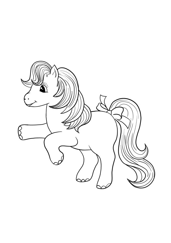 Little Shetland pony om in te kleuren en gratis te printen