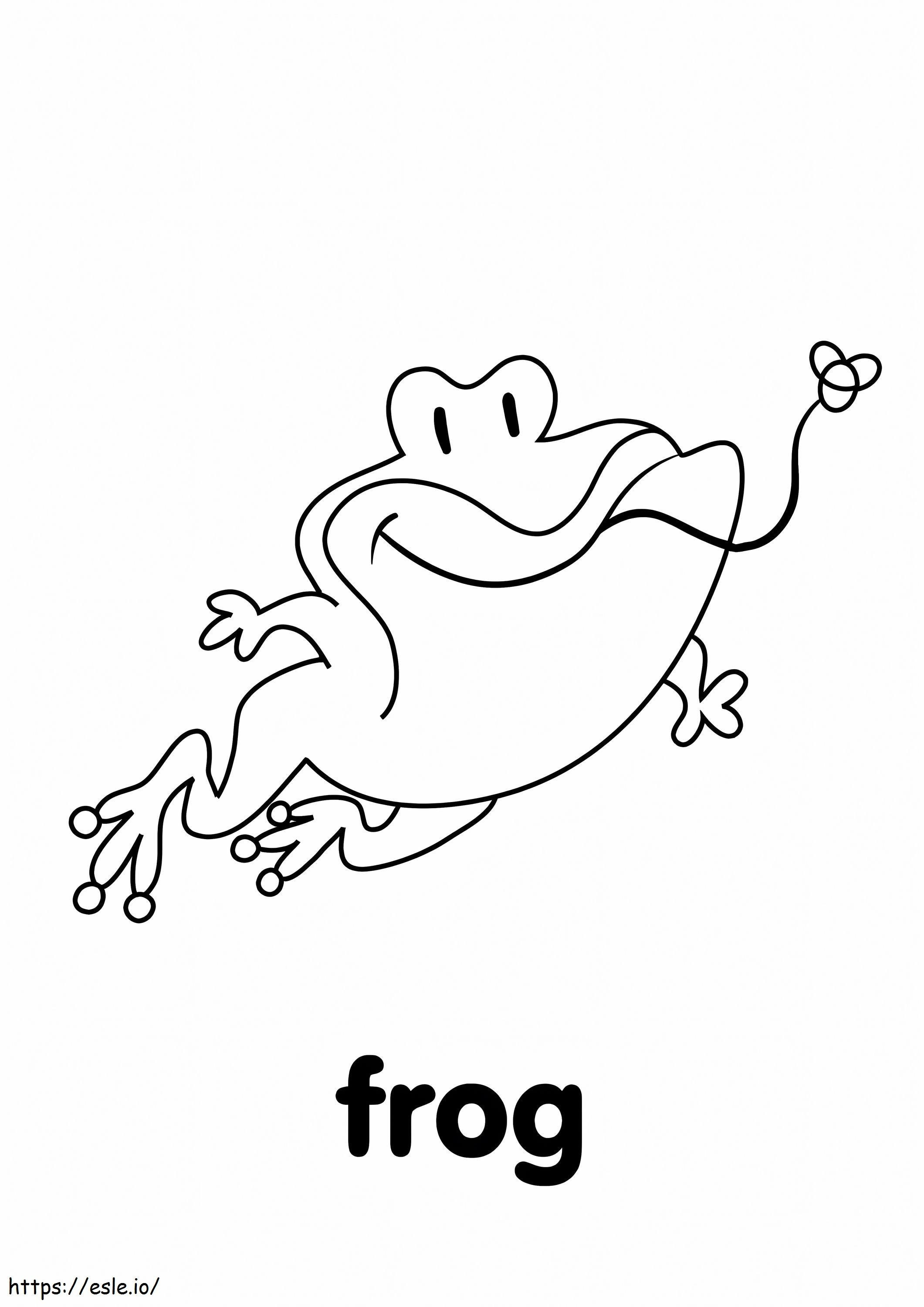 Coloriage Manger des grenouilles à imprimer dessin