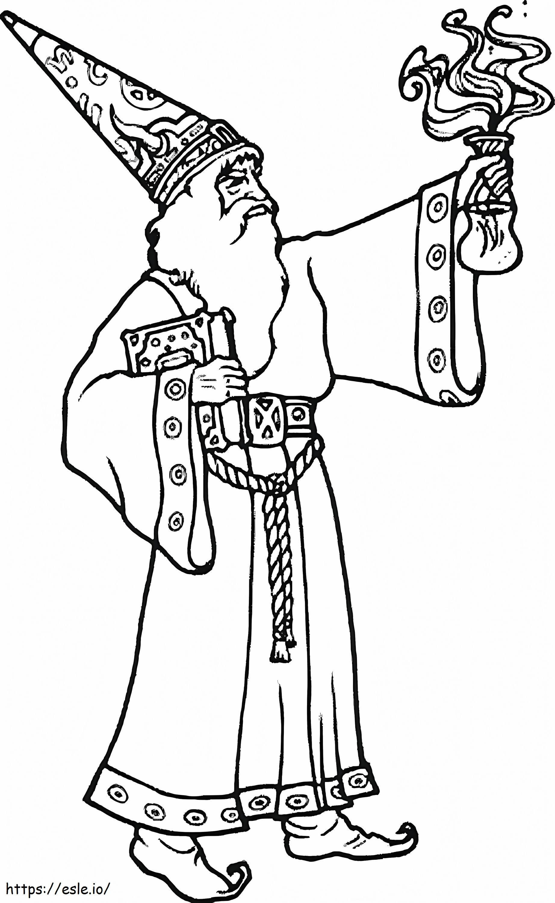 Magic Wizard 5 coloring page