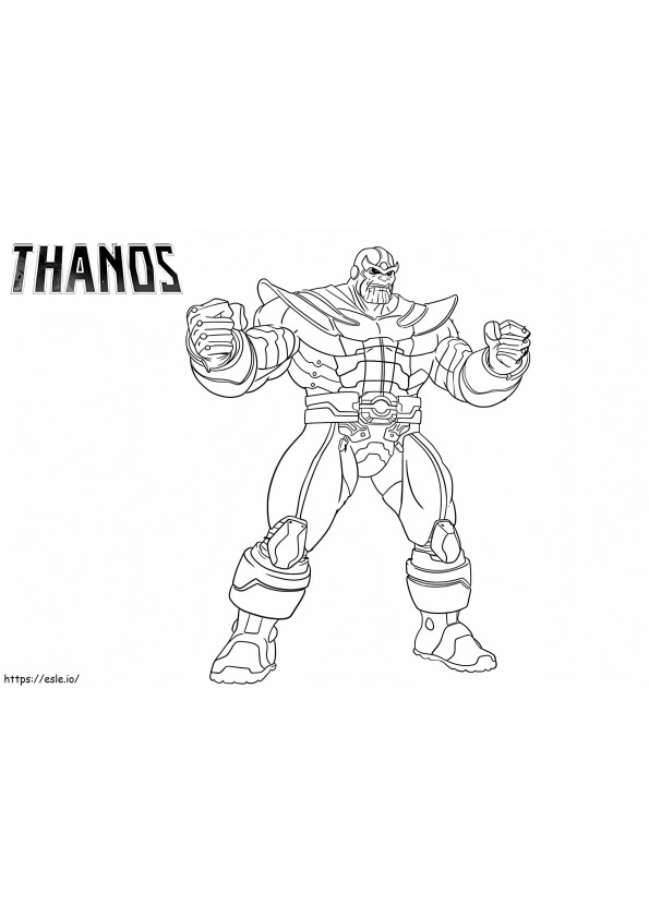 Strong Thanos coloring page