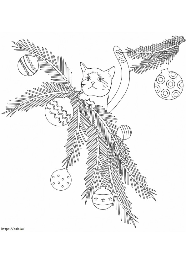 Egy karácsonyi macska kifestő