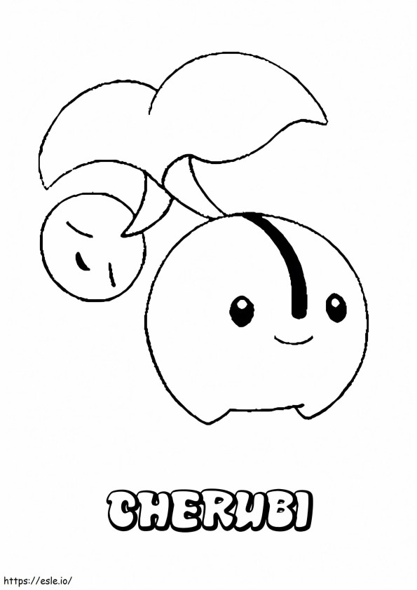 Cherubi Pokemon värityskuva