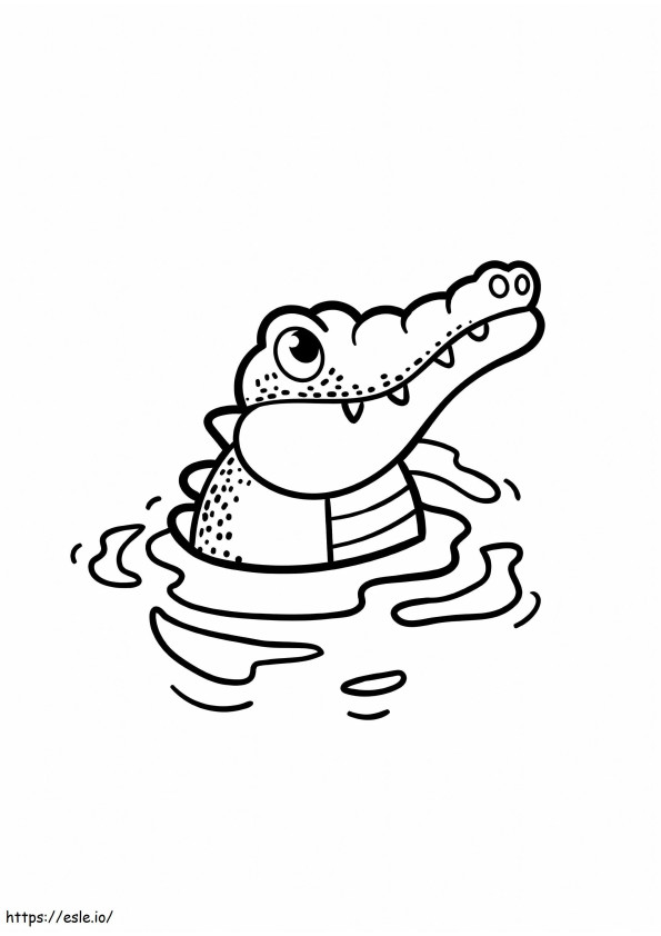 Crocodile Portrait coloring page