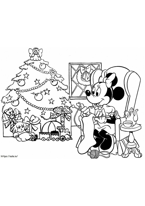 Minnie Knits Chrismas Stocking