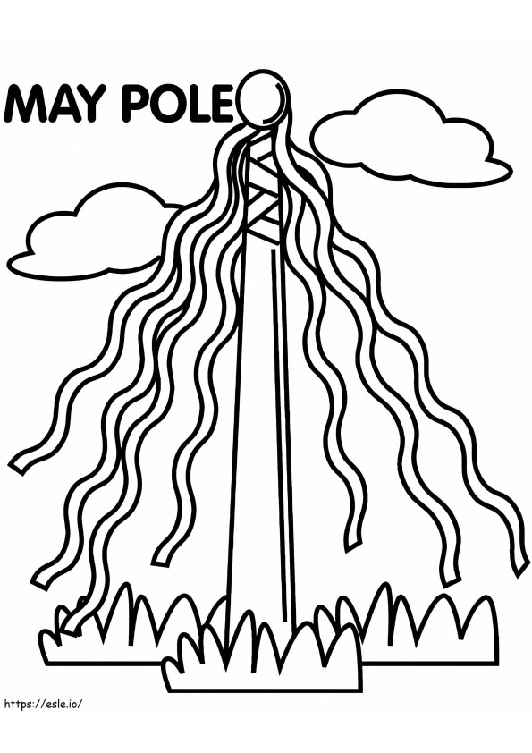 Free Maypole coloring page