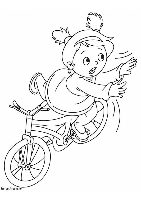 Girl Falls Off The Bike