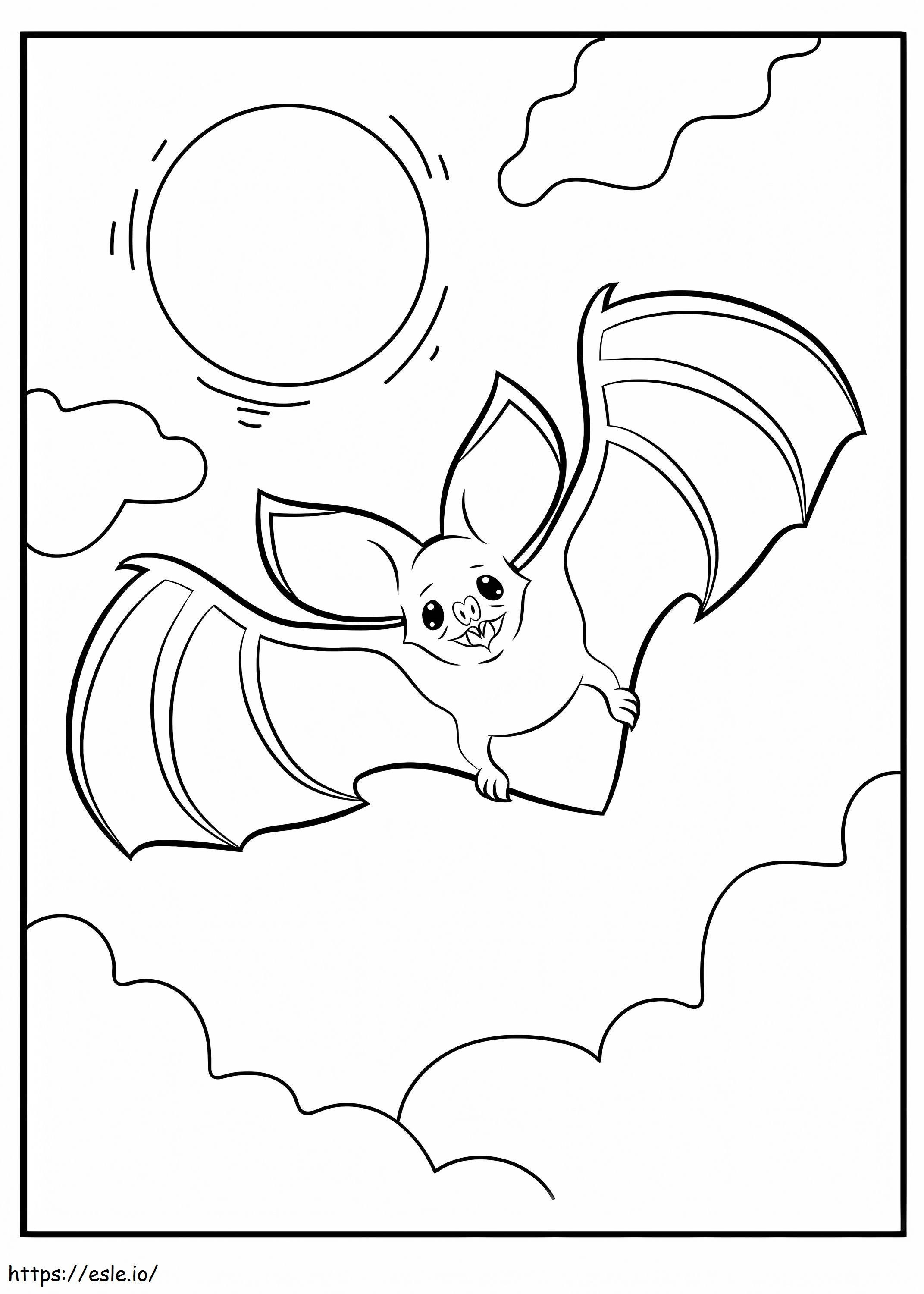 Pipistrello volante da colorare
