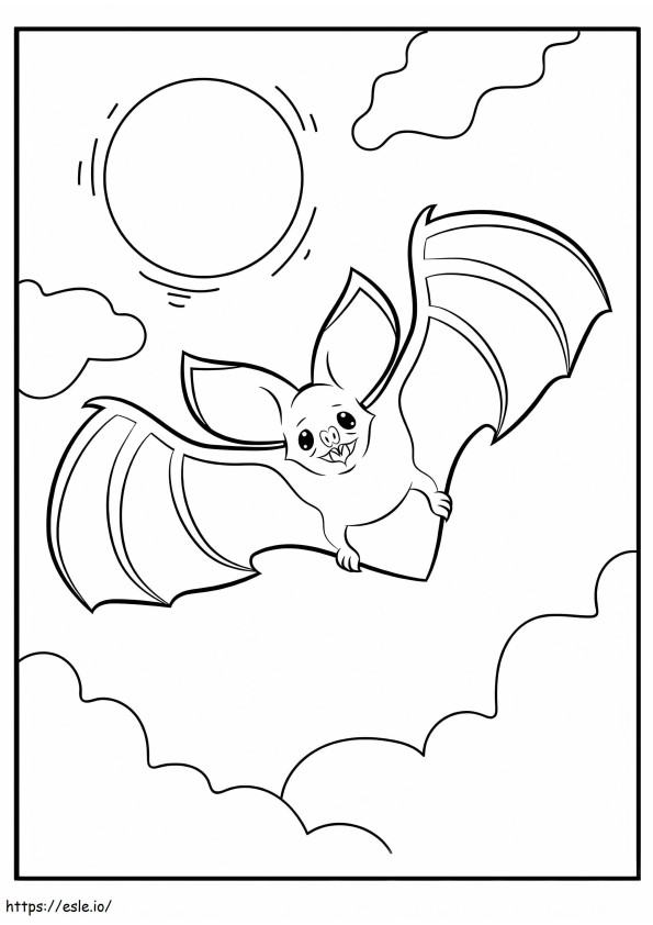 Coloriage Chauve-souris volante à imprimer dessin