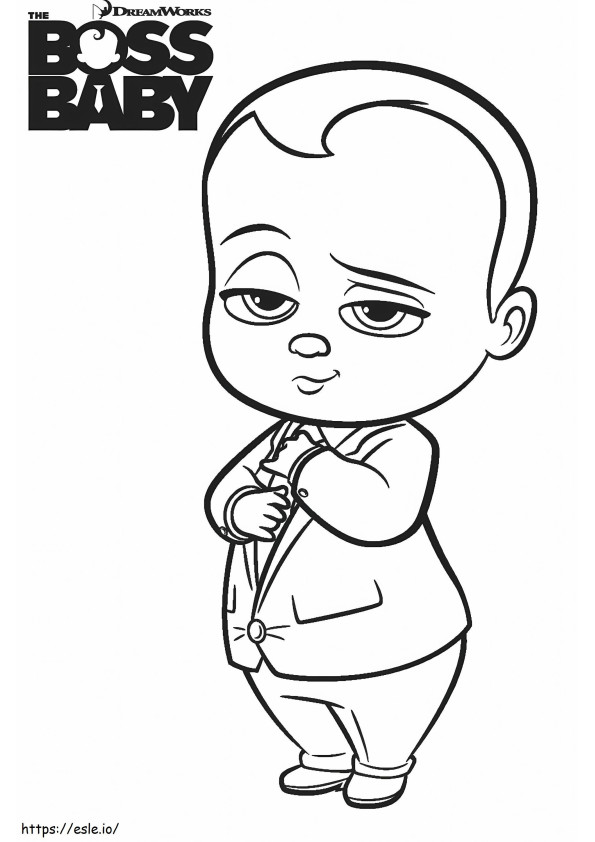 1530932901 Boss Baby A4 coloring page