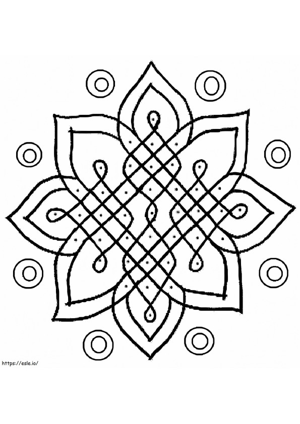 Rangoli To Color coloring page