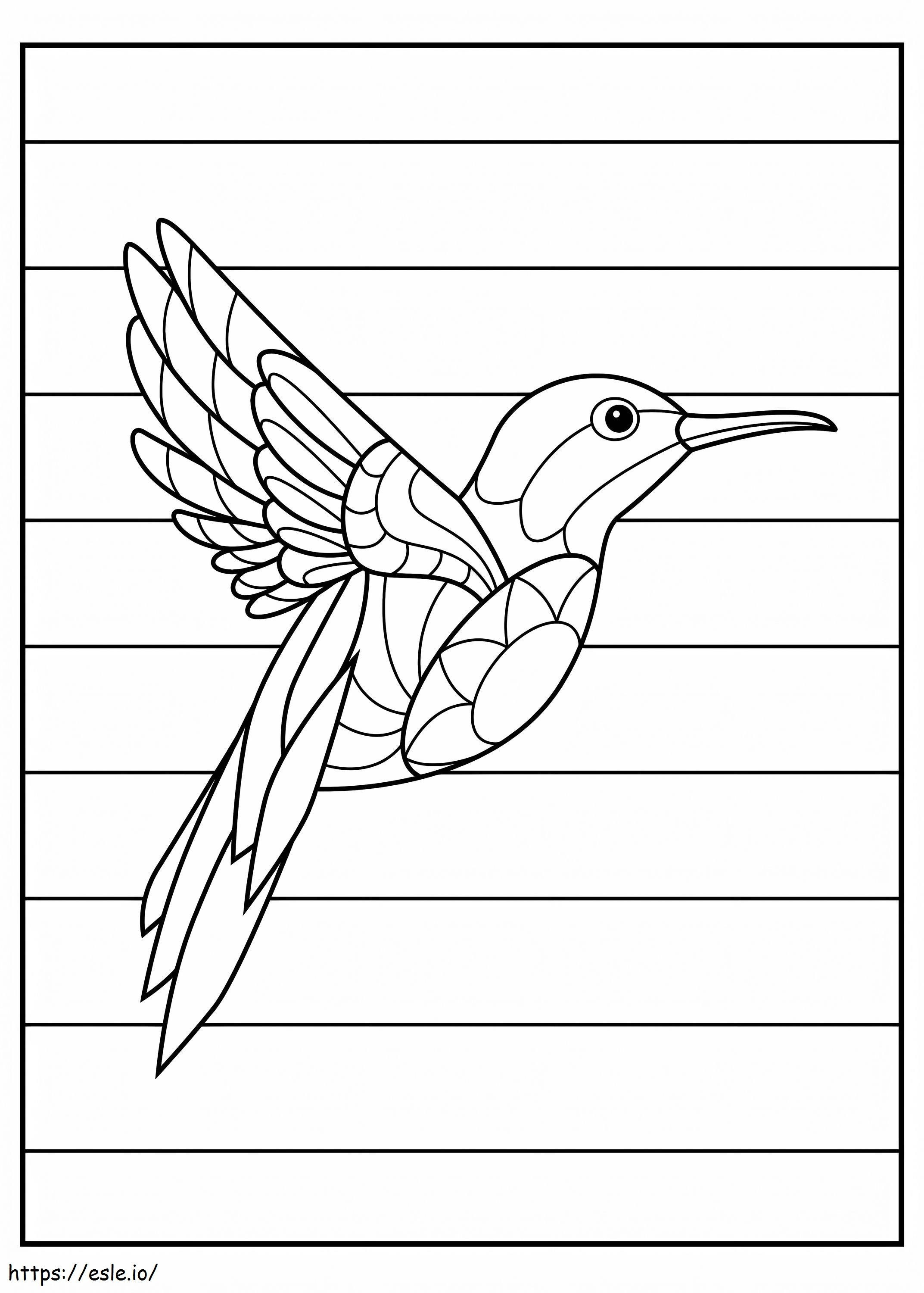 Coloriage Bon colibri à imprimer dessin
