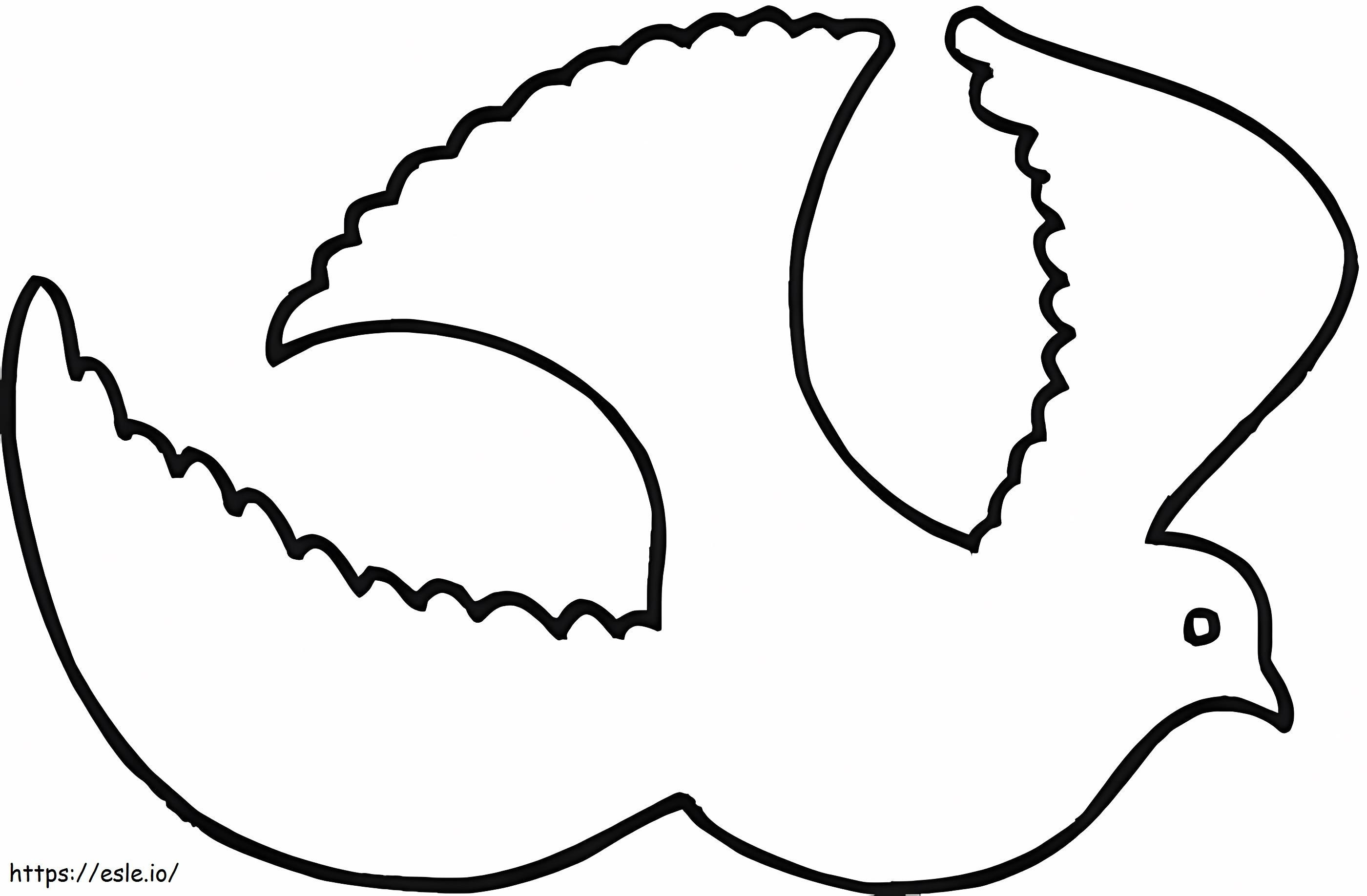Flying Dove coloring page