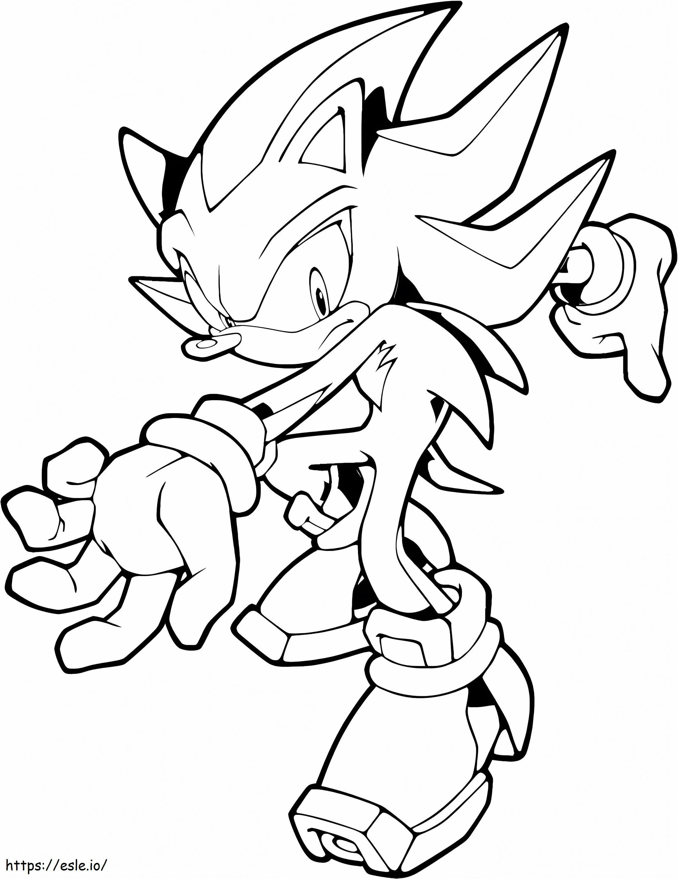 Cool Shadow The Hedgehog coloring page