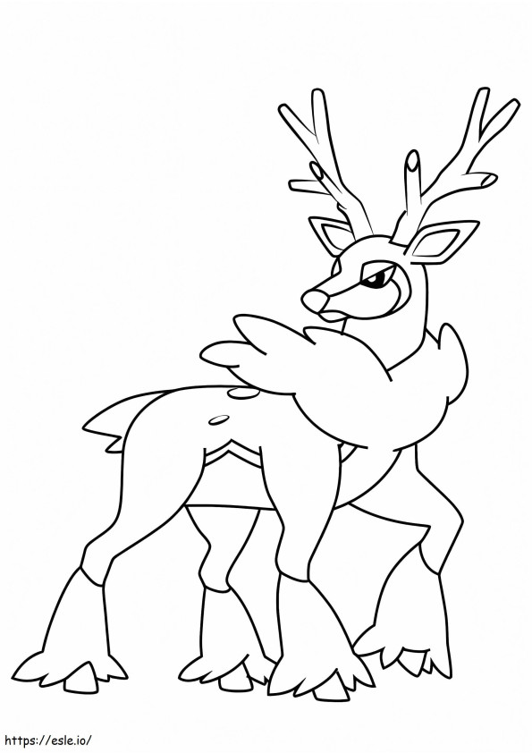 Sawsbuck Winter Form coloring page