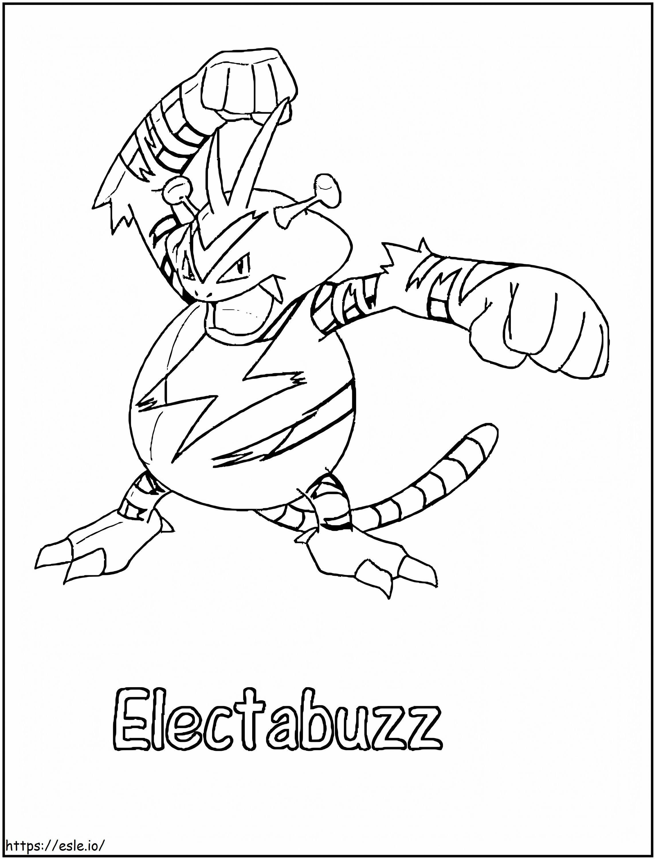 Electabuzz en Pokemon kleurplaat kleurplaat