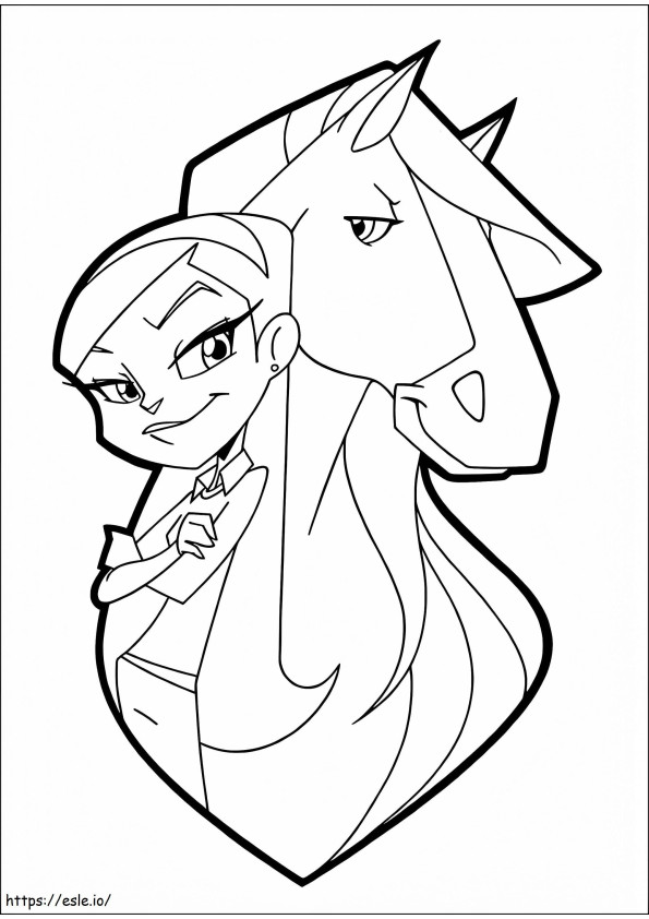 Chloe Stilton From Horseland coloring page