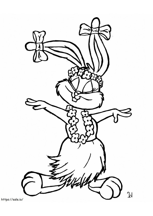 Babs Bunny From Tiny Toon coloring page