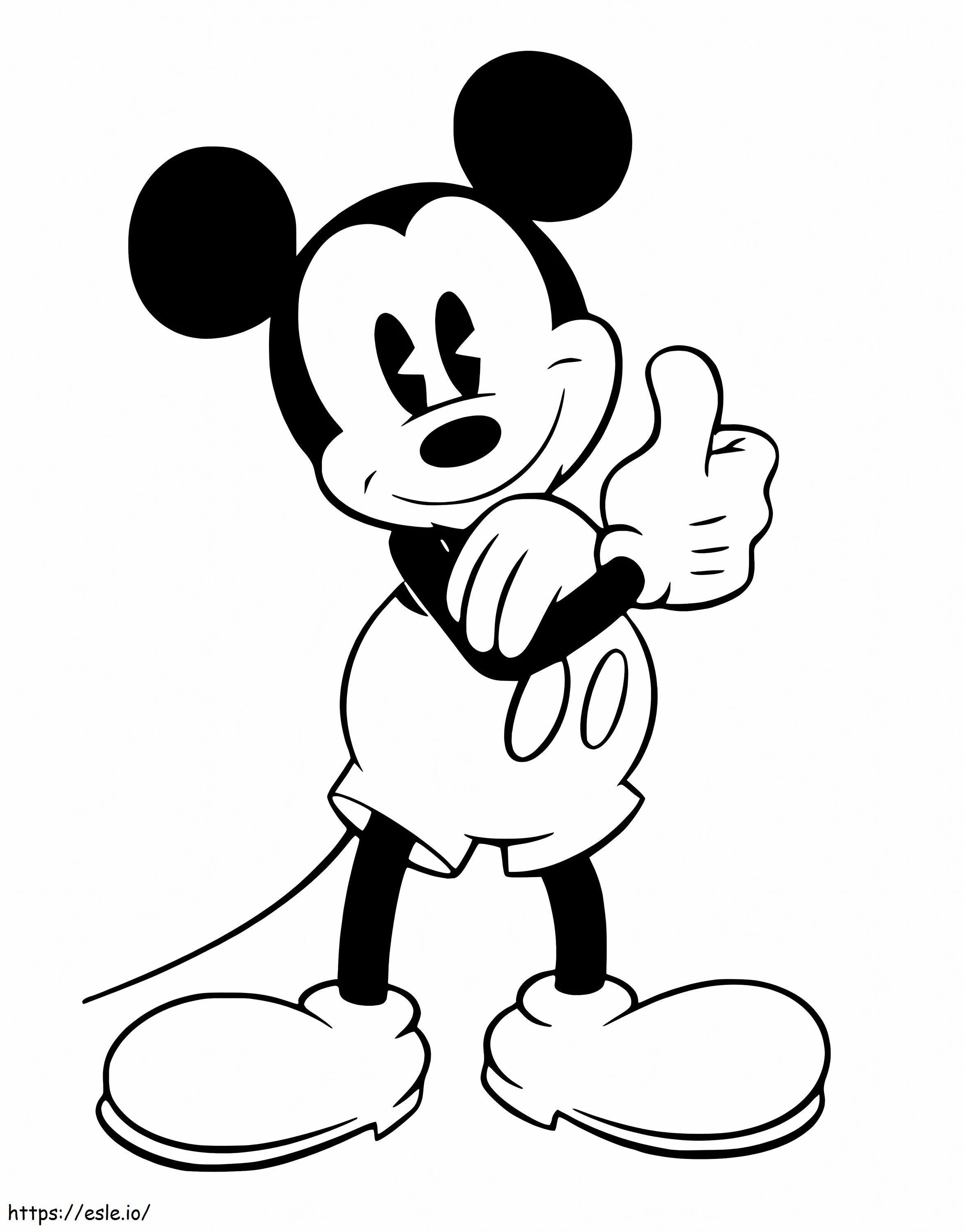 Mickey Mouse como para colorear
