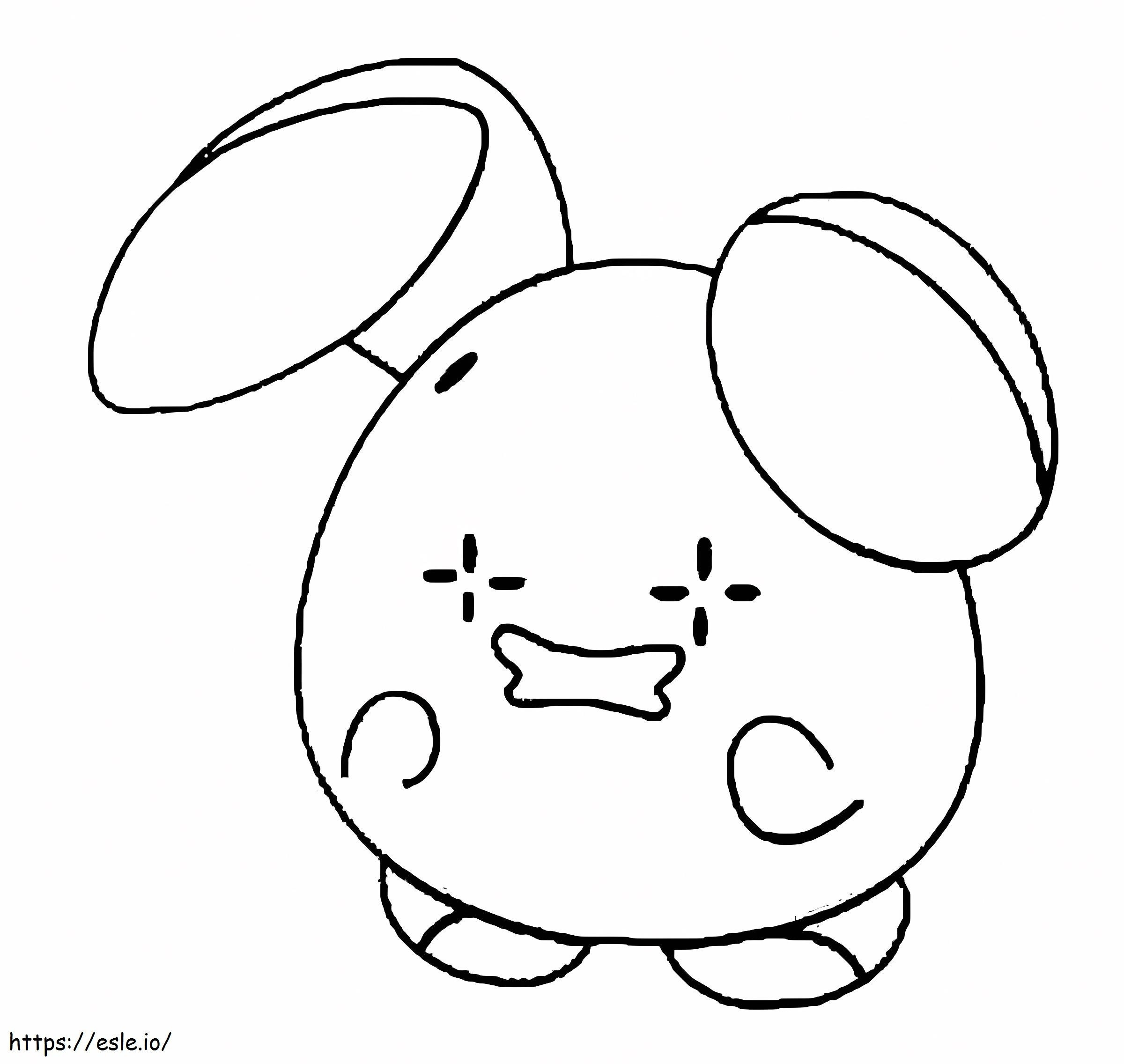 Whismur Gen 3 Pokemon coloring page