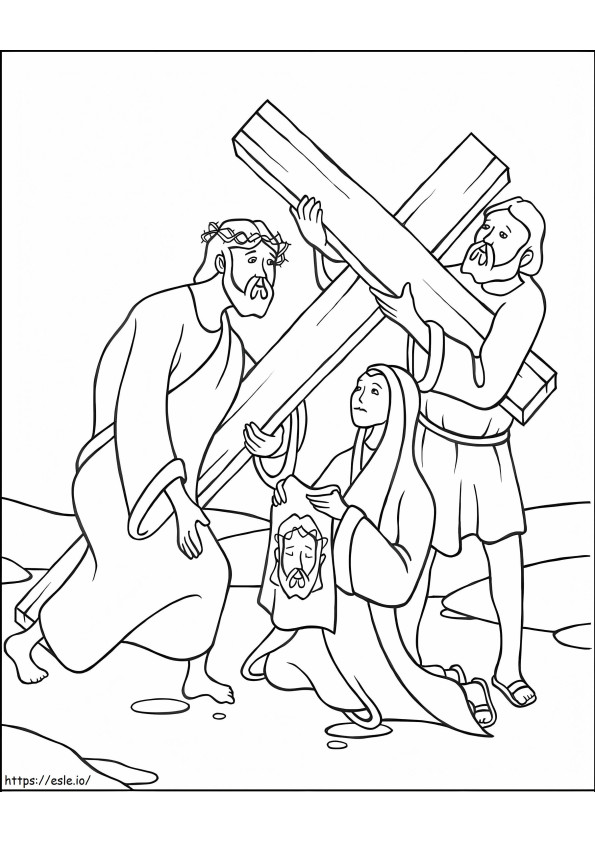 Station 6 Stations Of The Cross coloring page