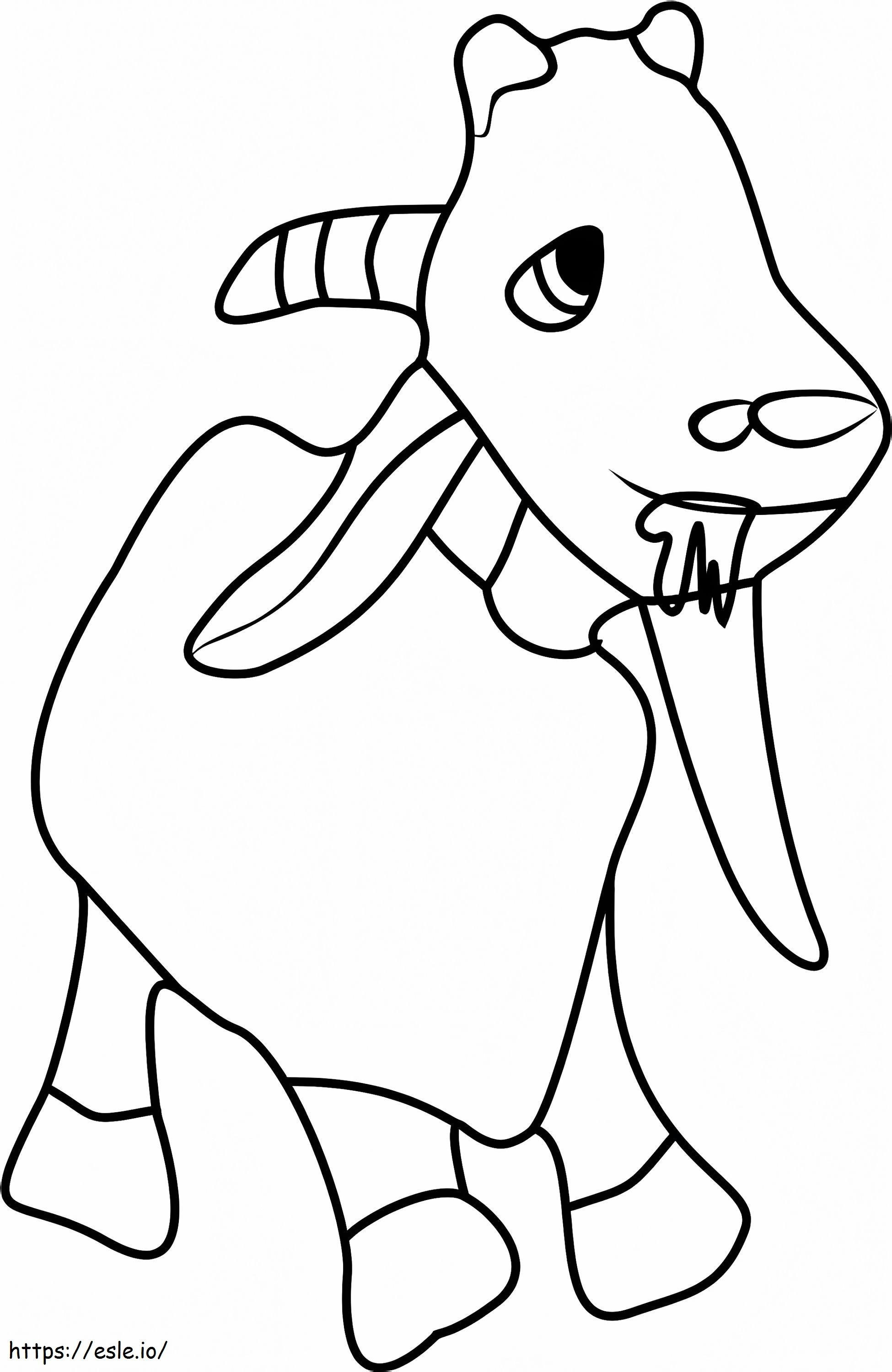Goat In Masha And The Bear coloring page