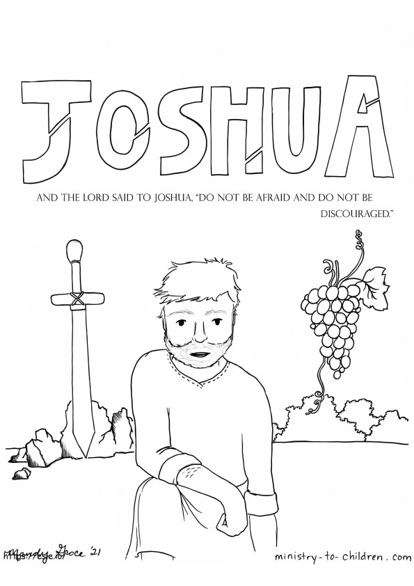 Druckbarer Joshua ausmalbilder