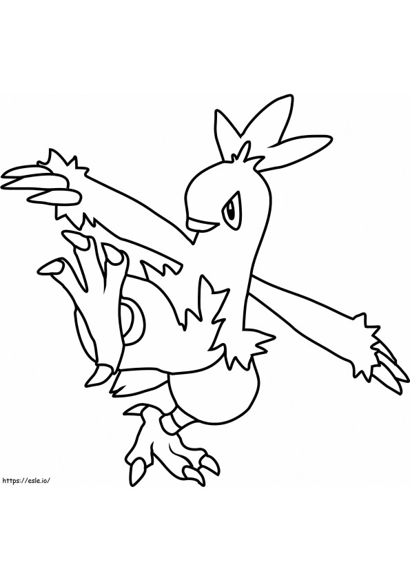 Coloriage Pokémon Combusken à imprimer dessin