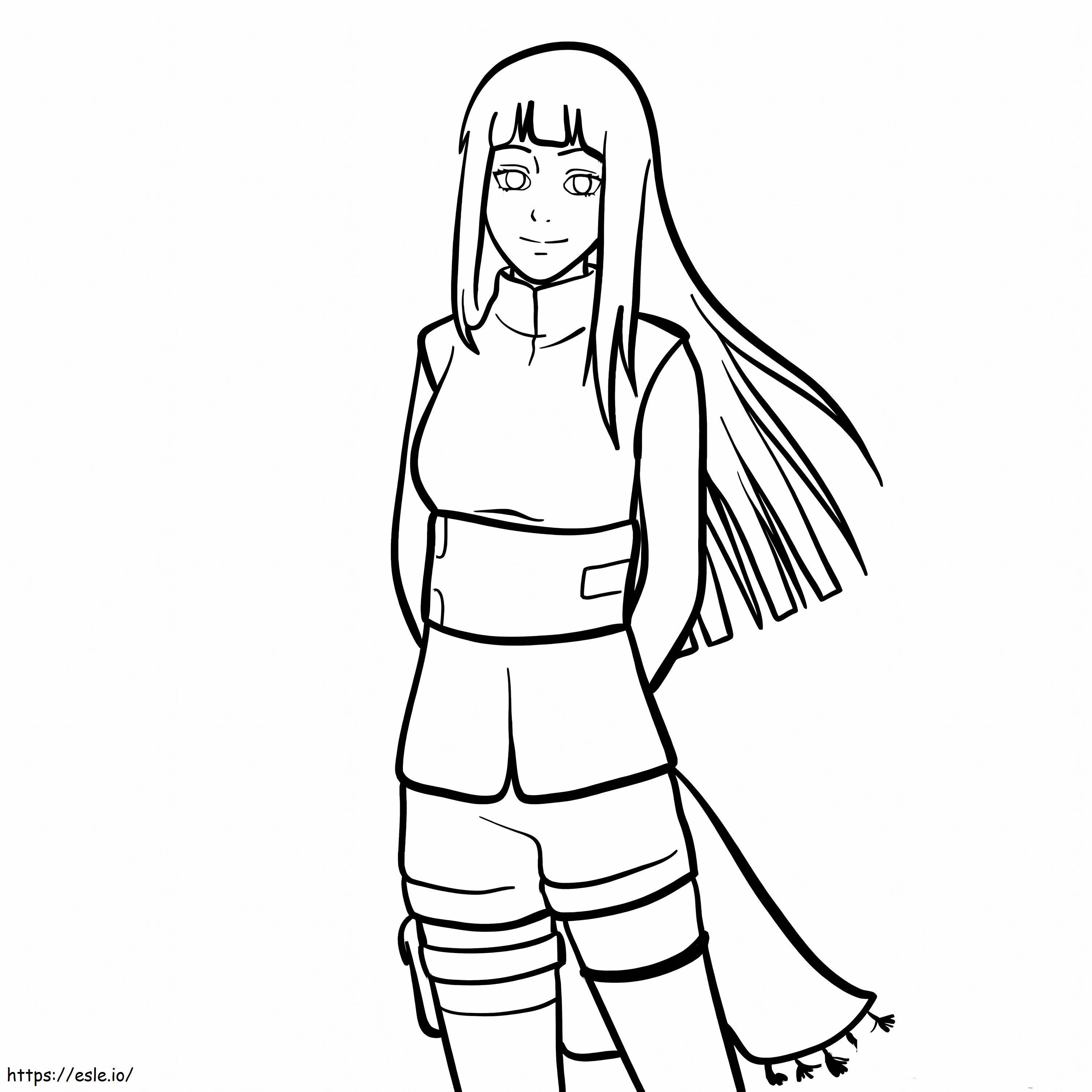 Hinata, bellissima ragazza da colorare