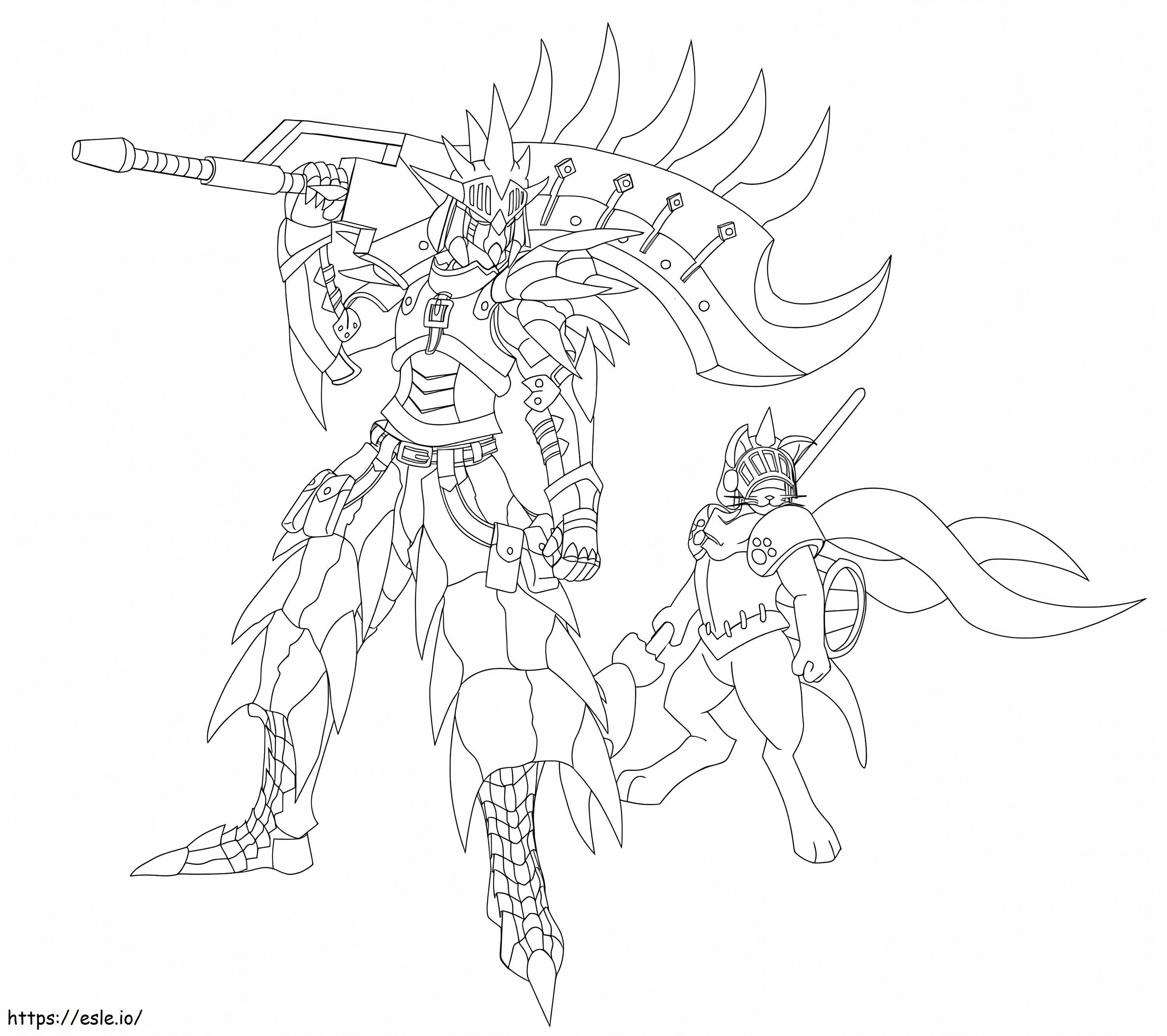Rathalos-Rüstung des Monsterjägers ausmalbilder