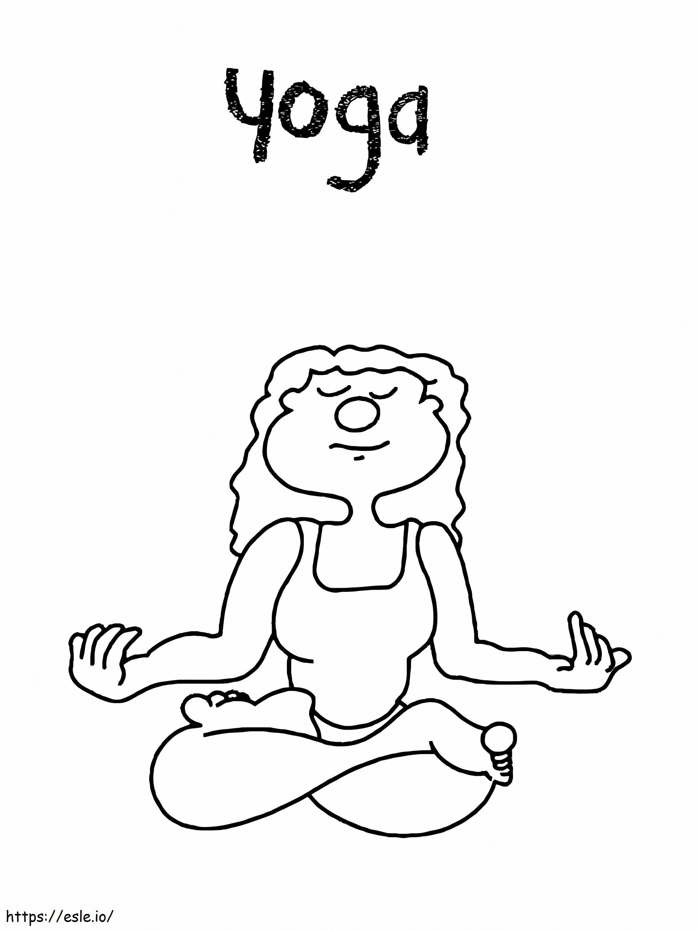 Doing Yoga coloring page