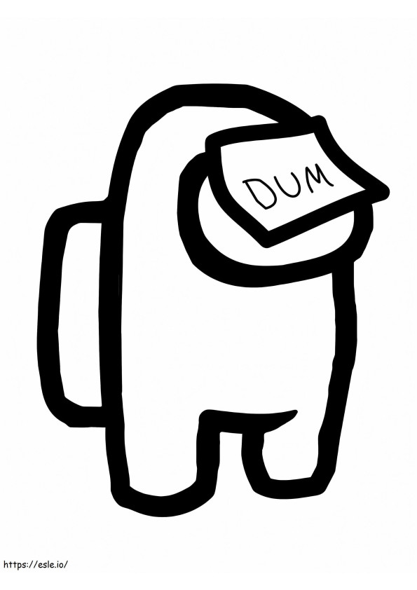 Among Us Dum coloring page