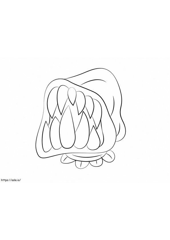 Big Mouth Undertale coloring page